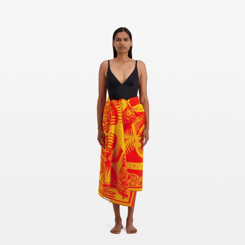 Serviette de plage Poulpe Orange