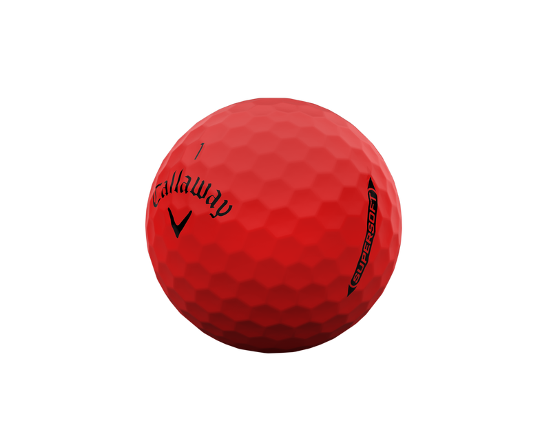 12 Balles de golf Supersoft Matt Red