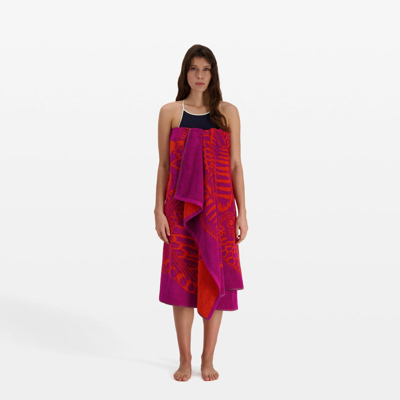 Serviette de plage Toucan Fushia