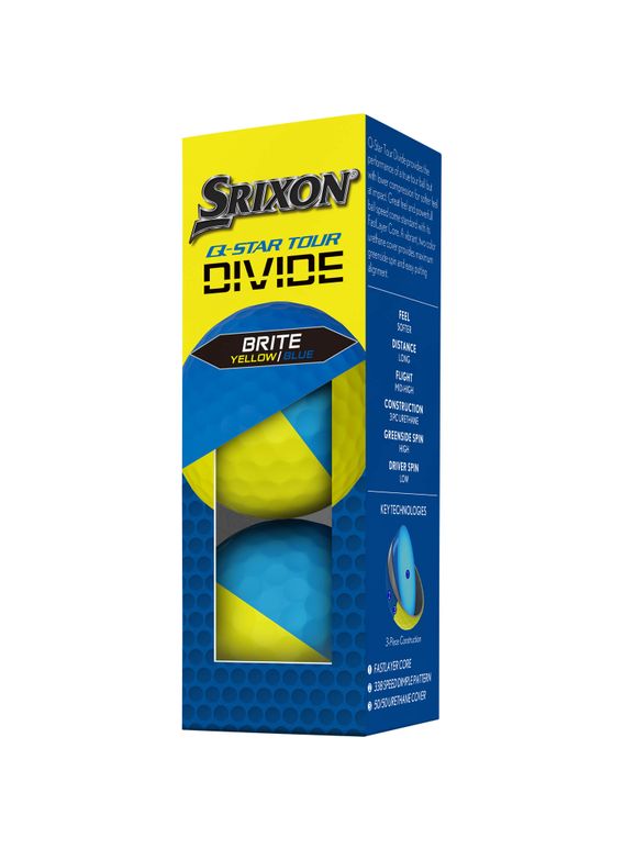 Pack 3x12 Srixon Q Star Tour Divide Jaune/Bleu