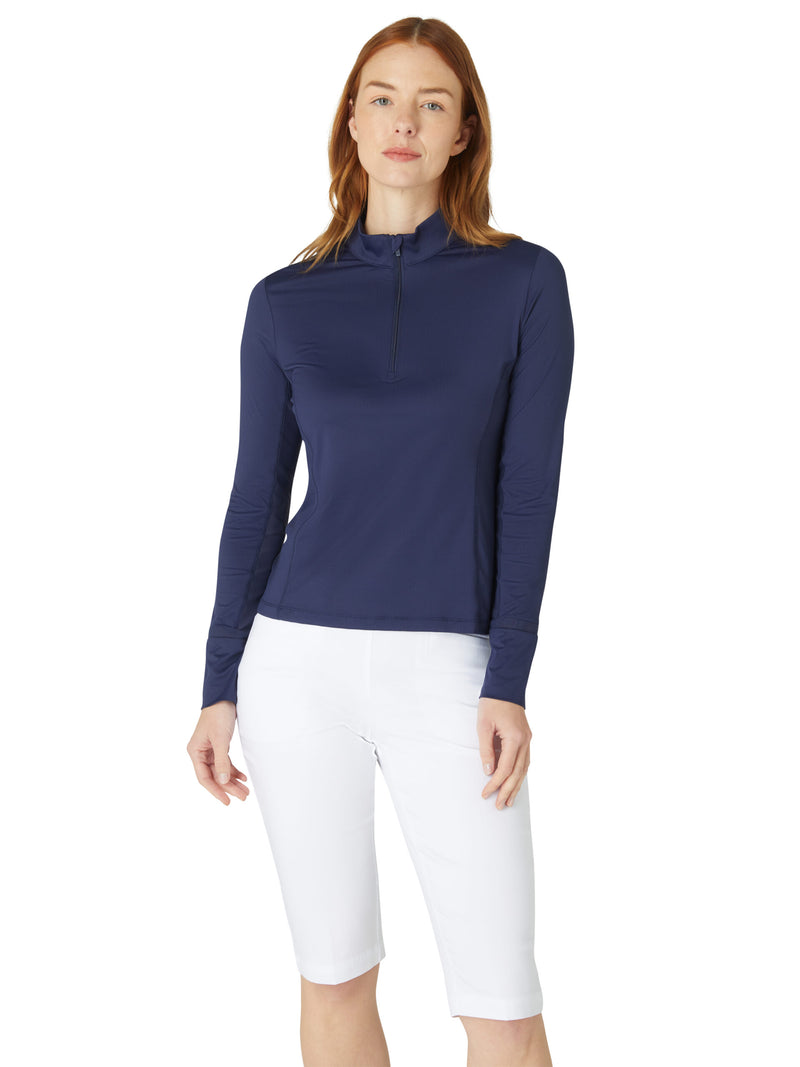 Pull 1/4 Zip Colourblock cgksf800 Peacoat Femme