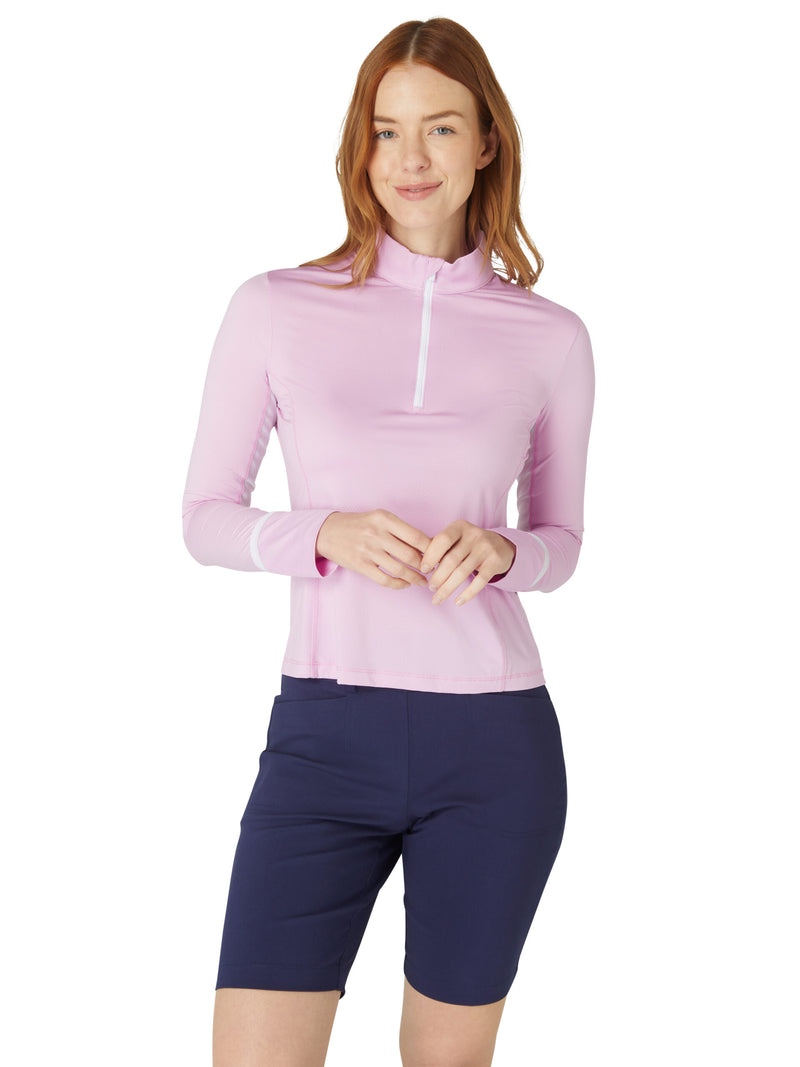 Pull 1/4 Zip Colourblock cgksf800 Orchid Femme