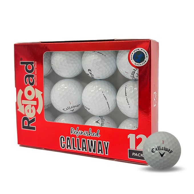 12 Balles de golf Chrome Soft White Refinished