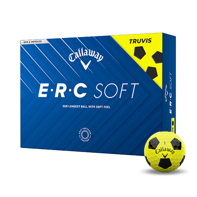 12 Balles de golf ERC Soft Truvis Yellow