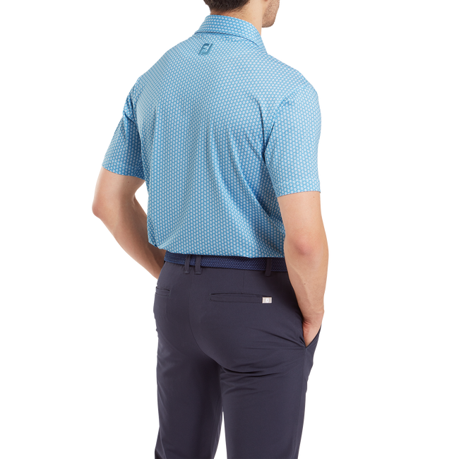 Polo imprimé Coquillage Light Blue White Homme