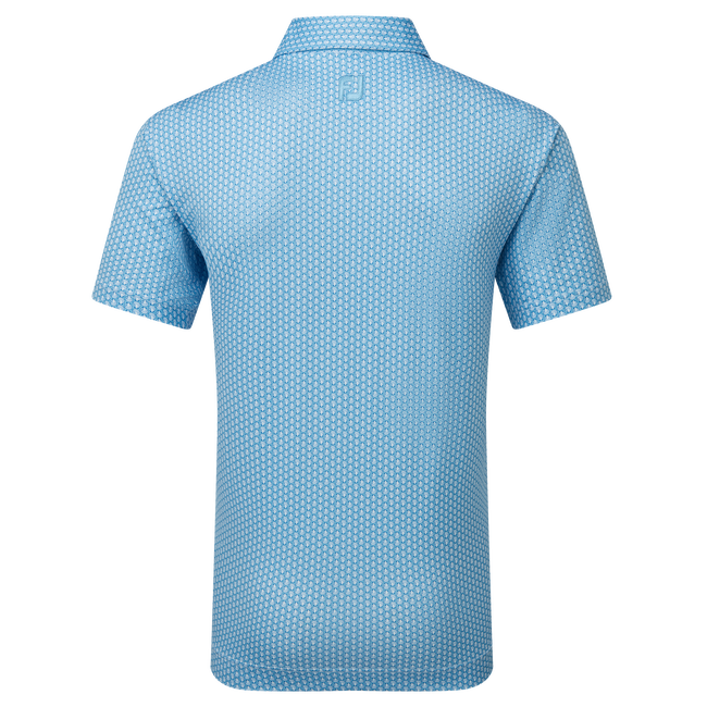 Polo imprimé Coquillage Light Blue White Homme