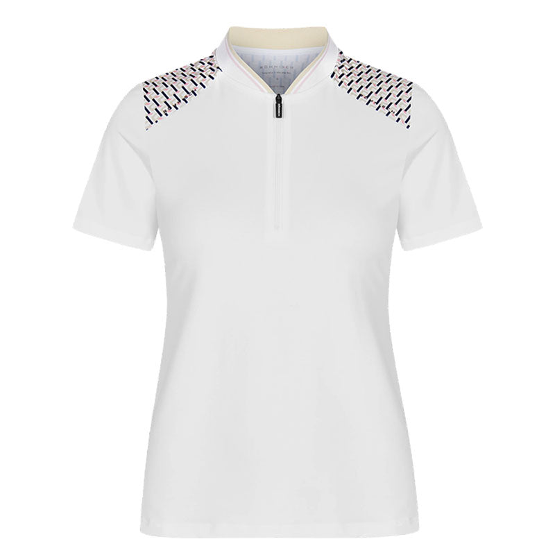 Polo Arya White Beige Femme