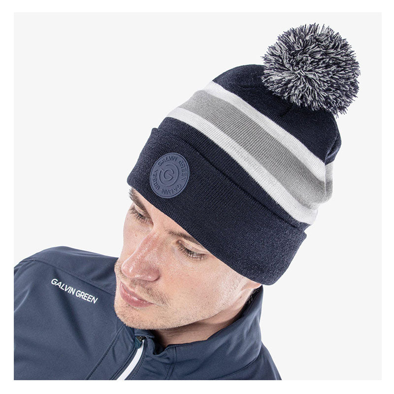 Bonnet Leighton Navy Grey White Homme