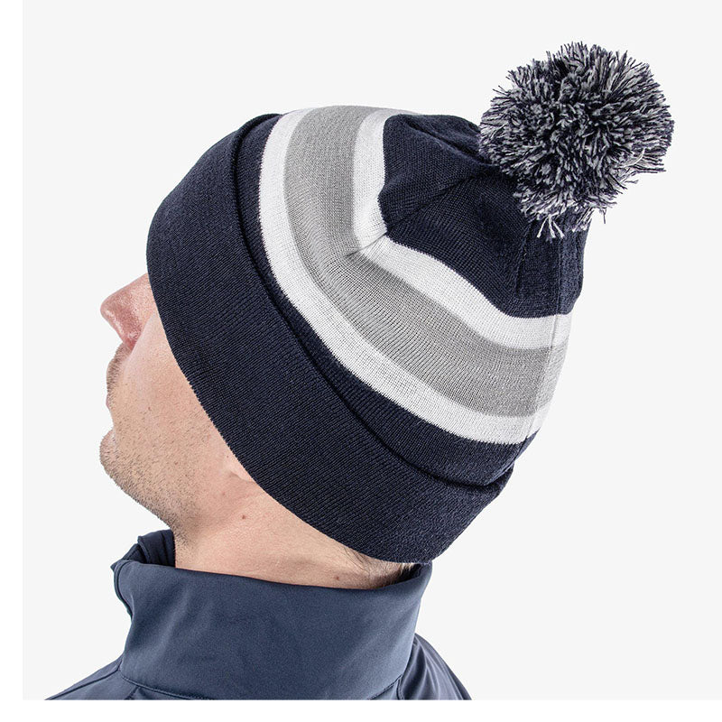 Bonnet Leighton Navy Grey White Homme