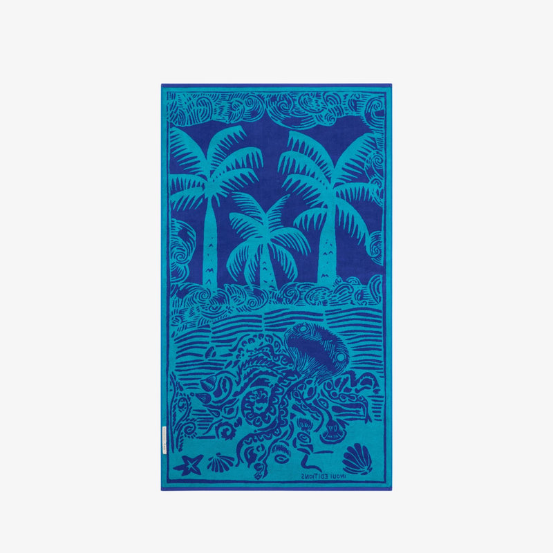 Serviette de plage Poulpe Bleu