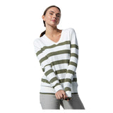 Pull Ferarra Green White Femme