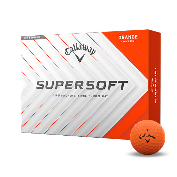 12 Balles de golf Supersoft Matt Orange