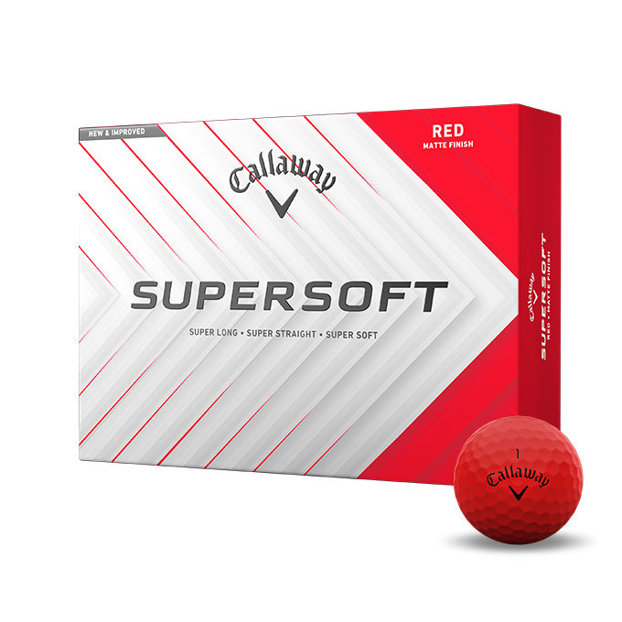 12 Balles de golf Supersoft Matt Red