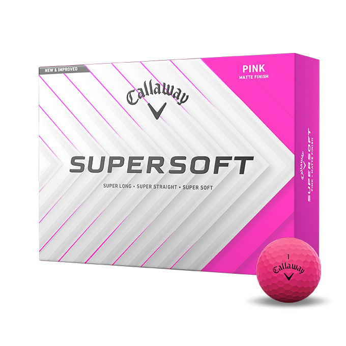 12 Balles de golf Supersoft Matt Pink