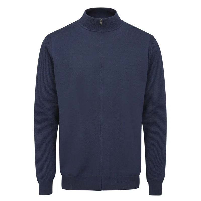 Gilet Lined Full Zip Oxford Blue Homme