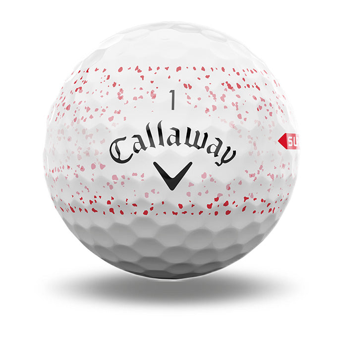 12 Balles de golf Supersoft Splatter Rouge