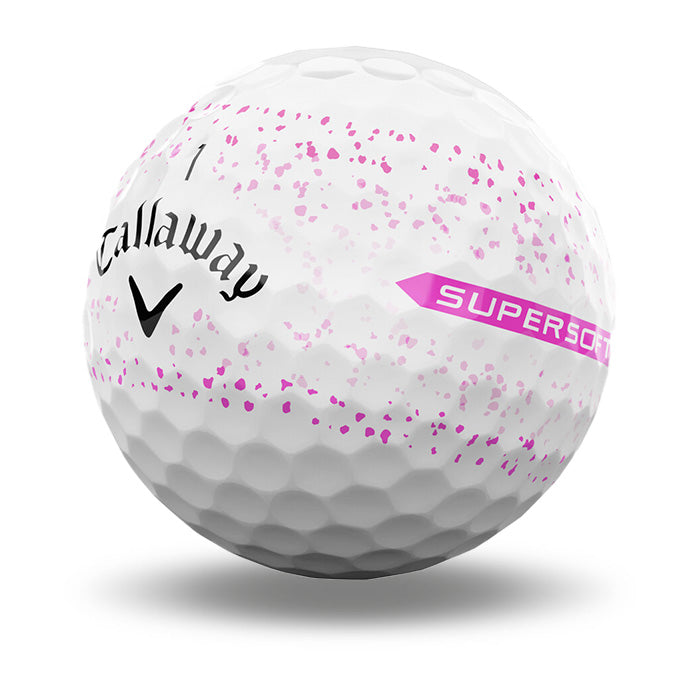 12 Balles de golf Supersoft Splatter Rose