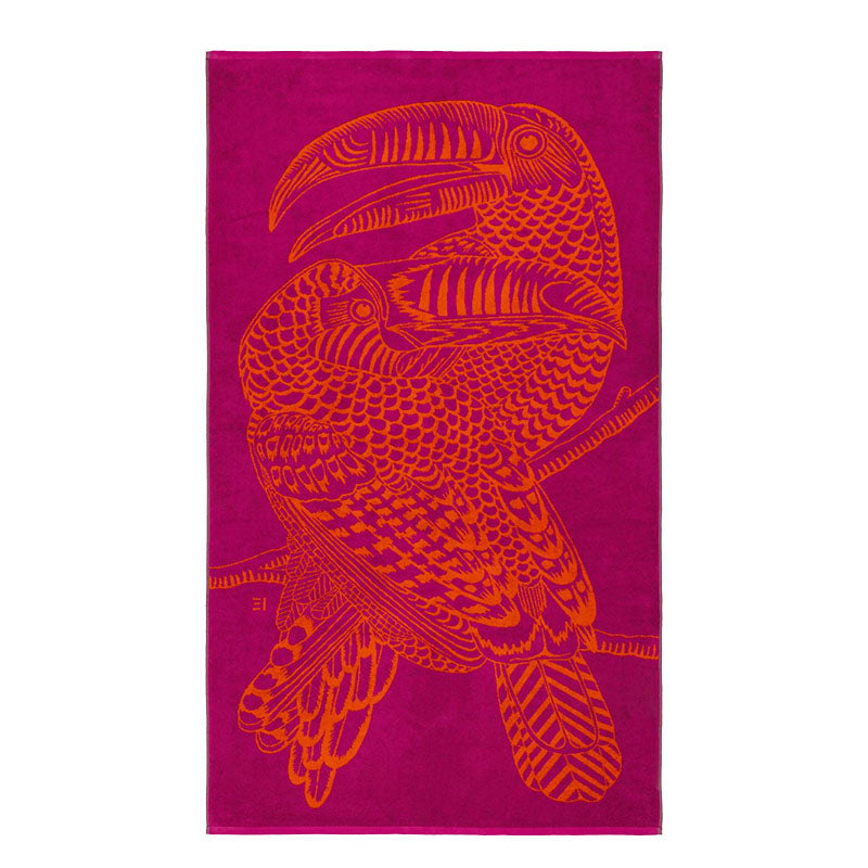 Serviette de plage Toucan Fushia