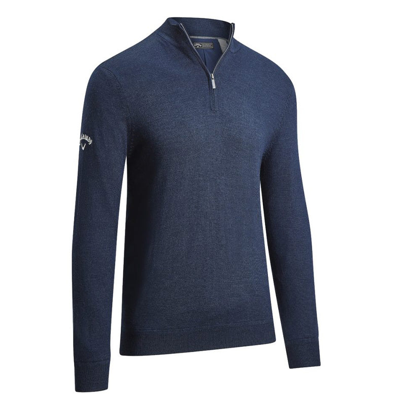 Pull Windstopper 1/4 Zip  Marine Homme