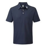 Polo Piqué Solid Navy Homme